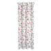Dekorační vzorovaná záclona s kroužky JANE bílá/cihlová 140x250 cm (cena za 1 kus) MyBestHome
