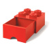 LEGO® úložný box 4 s šuplíkem - Červená