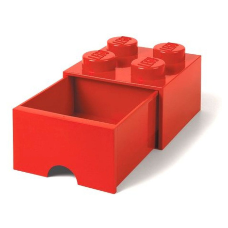 LEGO® úložný box 4 s šuplíkem - Červená