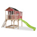 Domeček cedrový na pilířích Loft 750 Red Exit Toys velký s voděodolnou střechou pískovištěm a 2,