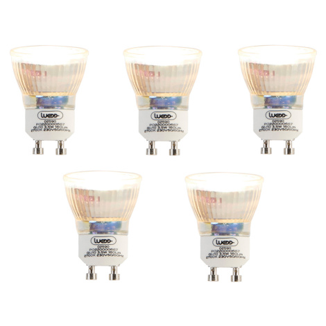 Sada 5 LED žárovek GU10 35mm 3,5W 180 lm 2700K LUEDD