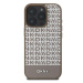 DKNY PU Leather Repeat Pattern Bottom Stripe MagSafe Zadní Kryt pro iPhone 16 Pro Max Brown