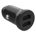 FIXED set autonabíječky s 2xUSB výstupem a USB/Lightning kabelem, 1 metr, Mfi, 15W černý