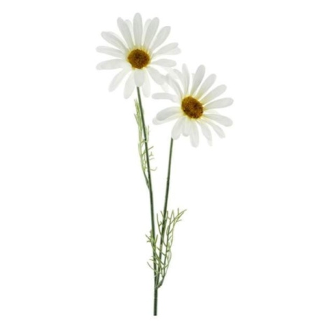Kopretina CORDOBA řezaná umělá se 2 květy bílá 56cm Nova Nature