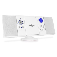 OneConcept V-12-BT, stereo systém s FM, USB, SD, AUX, bílá