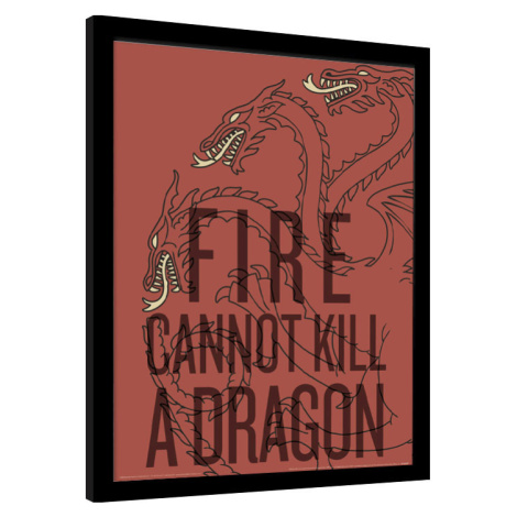 Obraz na zeď - Hra o Trůny (Game of Thrones) - Fire Cannot Kill The Dragon Pyramid
