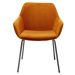 KARE Design Oranžová čalouněná židle s područkami Avignon