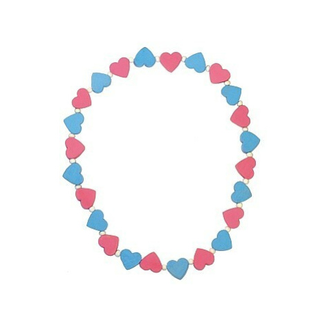 Dětský náhrdelník s růžovými a modrými srdíčky Detoa