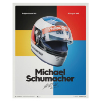 Umělecký tisk Michael Schumacher - Helmet - 1991, 40x50 cm