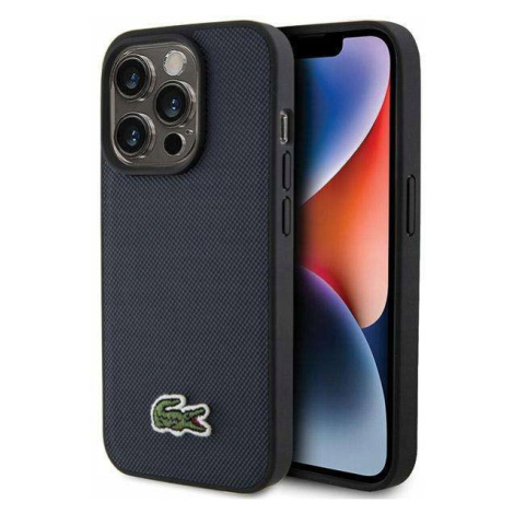 Pouzdro Lacoste pro iPhone 15 Pro Max 6.7 tmavě modré Iconic Petit Pique MagSafe