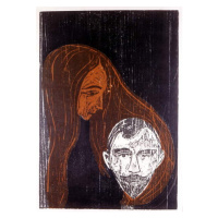 Munch, Edvard - Obrazová reprodukce Head of a man in the hair of a woman, (30 x 40 cm)