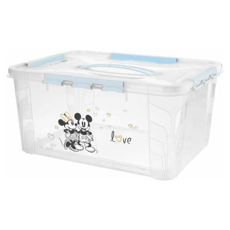 Domácí úložný box velký "Mickey & Minnie", Matná modrá Keeeper