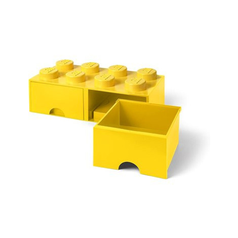 LEGO Úložný box 8 s šuplíky - žlutá