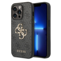 Guess PU 4G Metal Logo kryt iPhone 15 Pro Max šedý