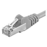 Premiumcord Patch kabel CAT 6a S-FTP,RJ45-RJ45,LSOH, AWG 26/7 3m šedá