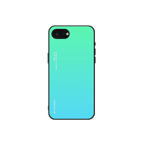 TopQ Kryt LUXURY iPhone 16e pevný duhový zelený 138481