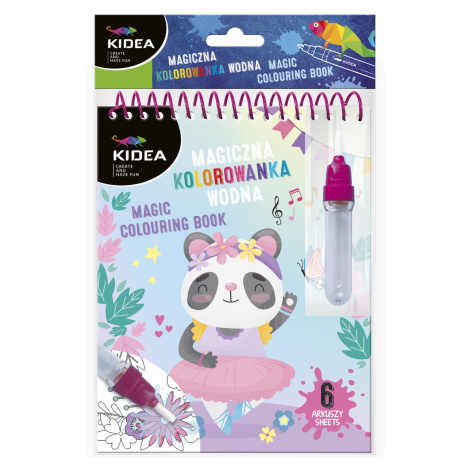 Kidea, MWKWGKA, malování vodou/vodní omalovánky pro děti, panda baletka