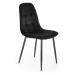 Jídelní židle RONO – čalouněná, sametový potah, více barev Černá