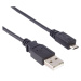 PREMIUMCORD Kabel USB 2.0 A-Micro B propojovací. 2m (černý)