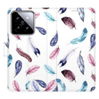 iSaprio flip pouzdro Colorful Feathers pro Xiaomi 14