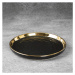 Dekorativní talíř ETNA 02 černý / zlatý