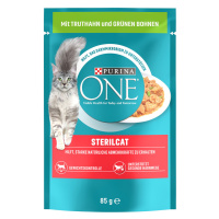 Purina One kapsičky, 24 x 85 g / 26 x 85 g - 20 + 4 / 20 + 6 zdarma! - Sterilised s krocaním 26 