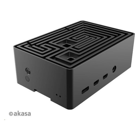 AKASA case Maze, pro Raspberry Pi 4, hliník, černá