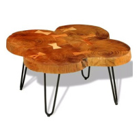 Konferenční stolek 35 cm 4 dřevěné koláče sheeshamové dřevo
