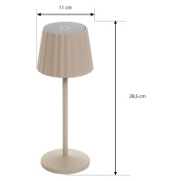 Lindby Nabíjecí stolní lampa LED Lindby Esali, pískově béžová, sada 2 kusů