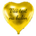 Personal Fóliový balón s textem - Zlaté srdce 61 cm