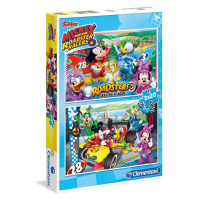 Clementoni Puzzle Supercolor - Mickey závodník 2 x 20 dílků - Clementoni