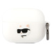 Karl Lagerfeld 3D Logo NFT Choupette Head Silikonové Pouzdro pro Airpods Pro White