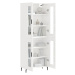 vidaXL Skříň highboard lesklá bílá 69,5 x 34 x 180 cm kompozitní dřevo