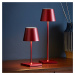 Sigor Nuindie mini LED dobíjecí stolní lampa, kulatá, USB-C, třešňově červená