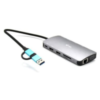 i-tec USB 3.0 USB-C/TB3 3x Display Metal Nano Dock with LAN, PD 100 W