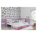 BMS Dětská postel s přistýlkou ERYK 2 | bílá Barva: bílá / šedá, Rozměr: 200 x 90 cm