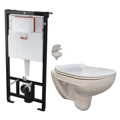 Předstěnový instalační systém bez tlačítka + WC bez oplachového kruhu Edge + SEDÁTKO AM101/1120  Alcaplast