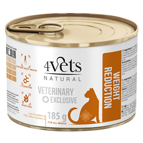 4Vets Natural Cat Weight Reduction 185 g - 24 x 185 g
