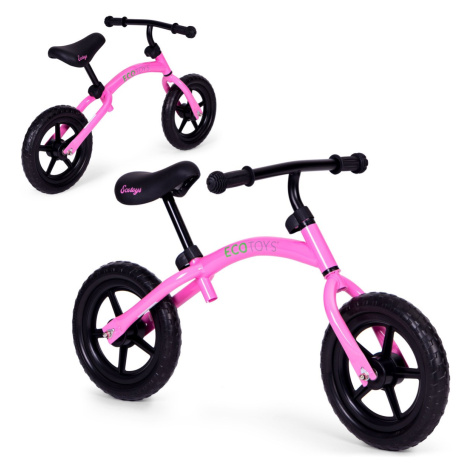 ECOTOYS Dětské kolo/odrážedlo EVA EXOTOYS růžové