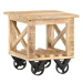 Odkládací stolek s kolečky 40x40x42 cm hrubý mangovník