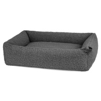 Tmavě šedý pelíšek pro psa z materiálu bouclé 71x91 cm Senso Graphite M – MiaCara