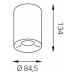 LED2 TUBUS C, B 9W STROPNÍ ČERNÉ 3000K 1150633