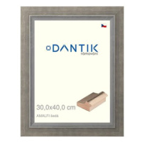 DANTIK rámeček 30 × 40, AMALFI šedý plexi čiré