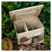 Blumfeldt Domeček pro ježka, krmítko, přezimování, 2 komory, jedlové dřevo, neošetřený