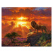 Malování podle čísel - Lev v západu slunce 40 x 50 cm (s rámem)