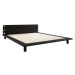 Černá dvoulůžková postel z borovicového dřeva s roštem 140x200 cm Peek – Karup Design