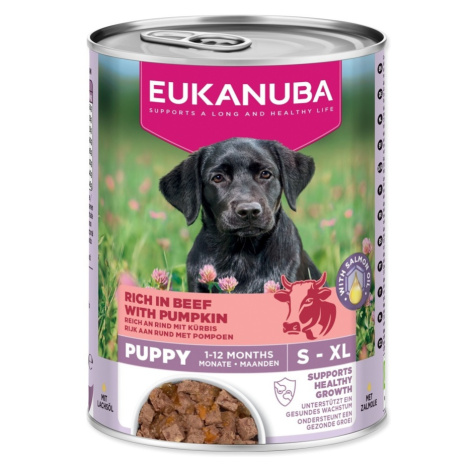 Eukanuba Puppy konzerva bohatá na hovězí s dýní 400 g