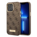 Guess GUHMP14LU4GPRW hard silikonové pouzdro iPhone 14 PRO 6.1" brown 4G Logo Plate MagSafe