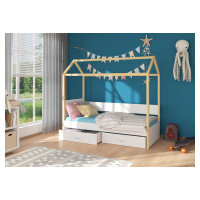 Dětská postel Otello Barva korpusu: Bílá, Rozměr: 190 x 87 cm, Rám: Borovice
