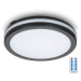 LED Koupelnové stropní svítidlo se senzorem LED/24W/230V pr. 30 cm černá + DO